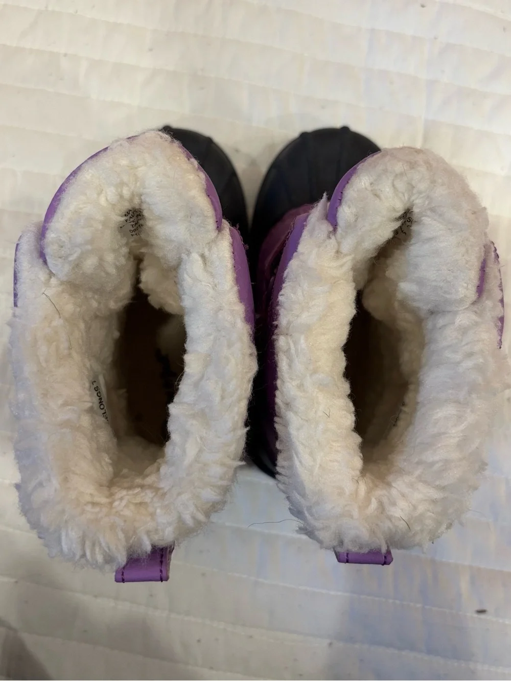 Cat & Jack Winter Waterproof Snow Boots Purple Faux Fur Toddler Girl Size 5 NWOT